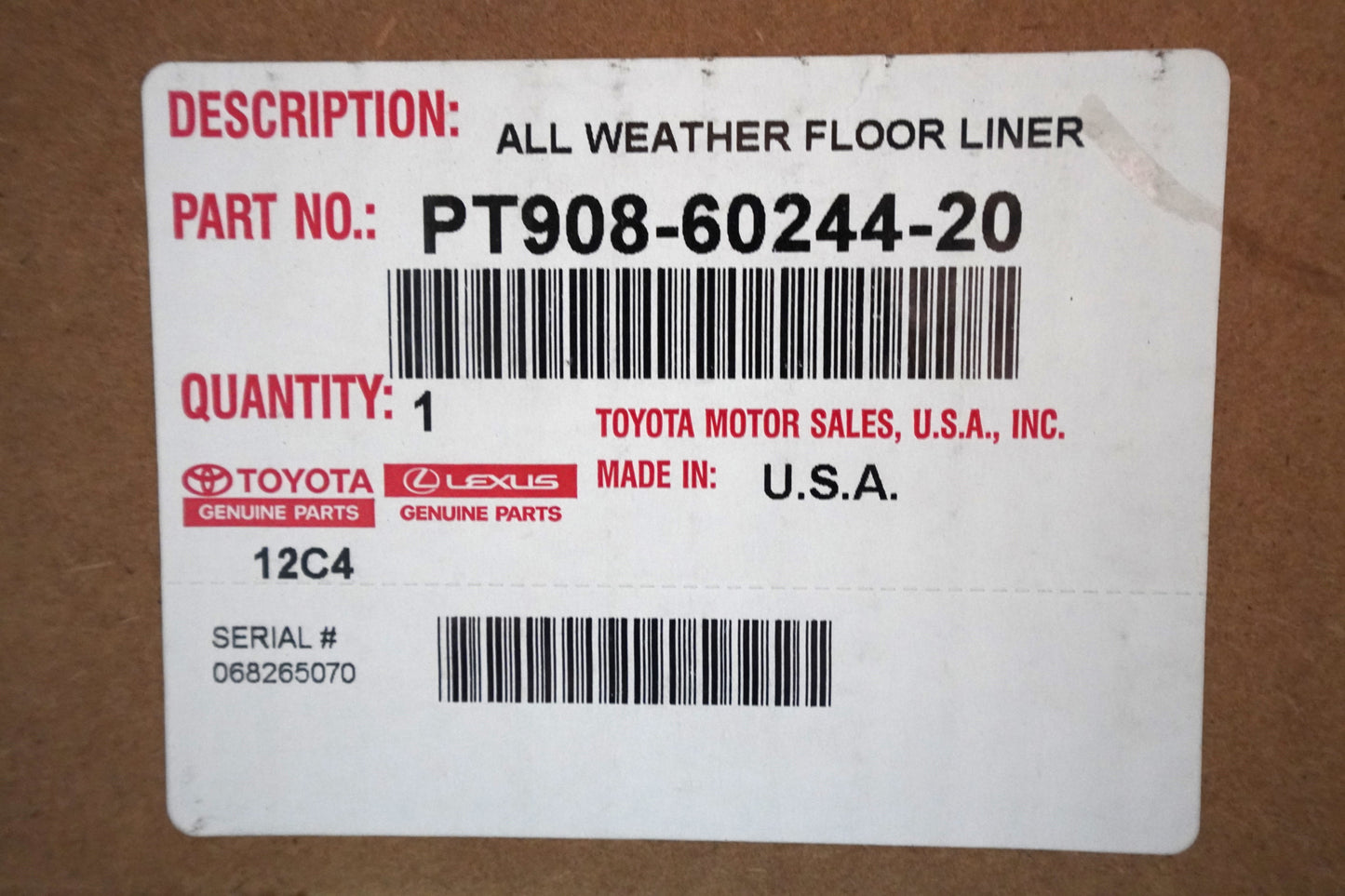 Genuine Lexus | All Weather Floor Liners (No 3rd Row)