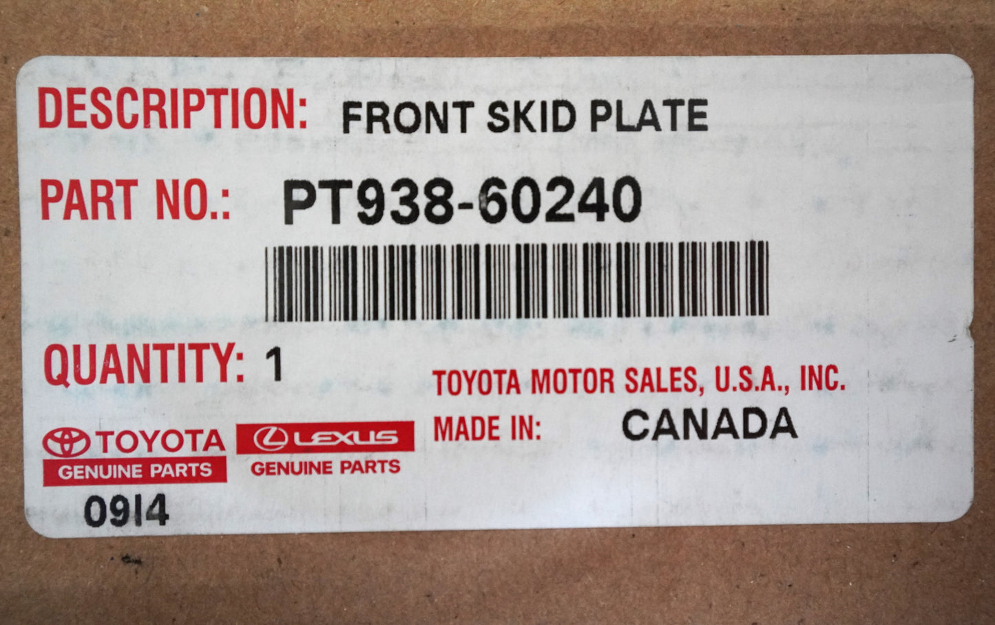 Genuine Lexus | Front Skid Plate