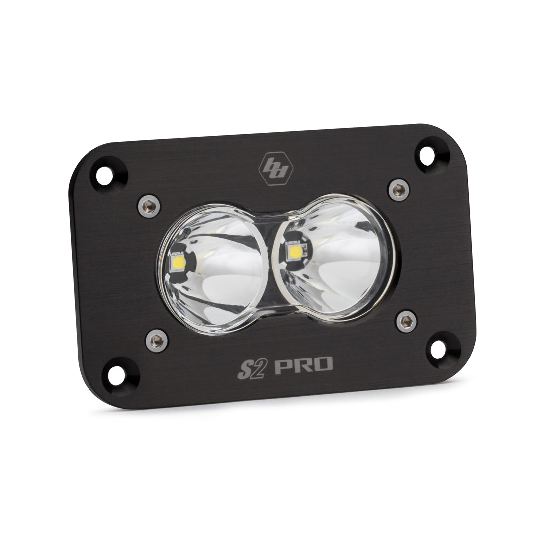 Baja Designs | S2 Pro Black (FLUSH MOUNT) LED Auxiliary Light Pod (Single) - Universal