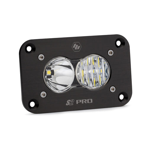 Baja Designs | S2 Pro Black (FLUSH MOUNT) LED Auxiliary Light Pod (Single) - Universal