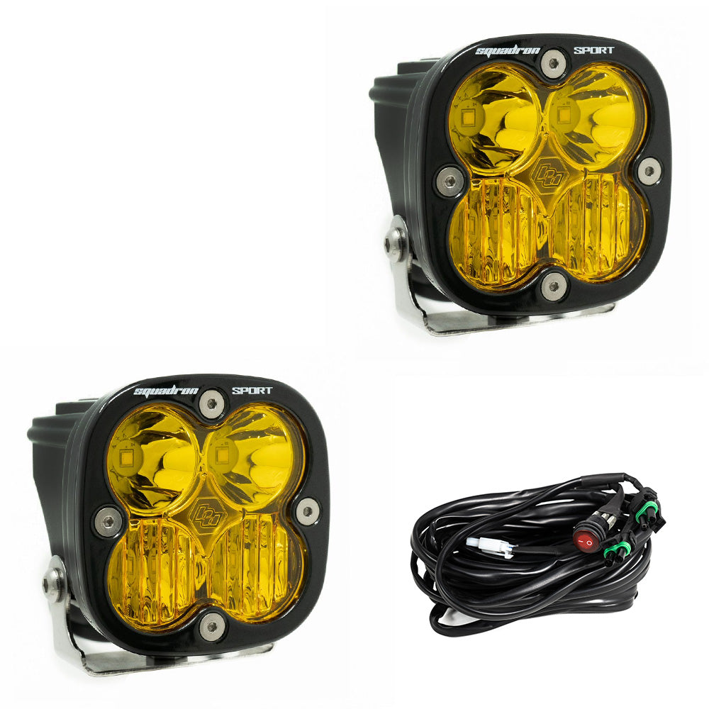 Baja Designs | Squadron Sport Black LED Auxiliary Light Pod Pair - Universal