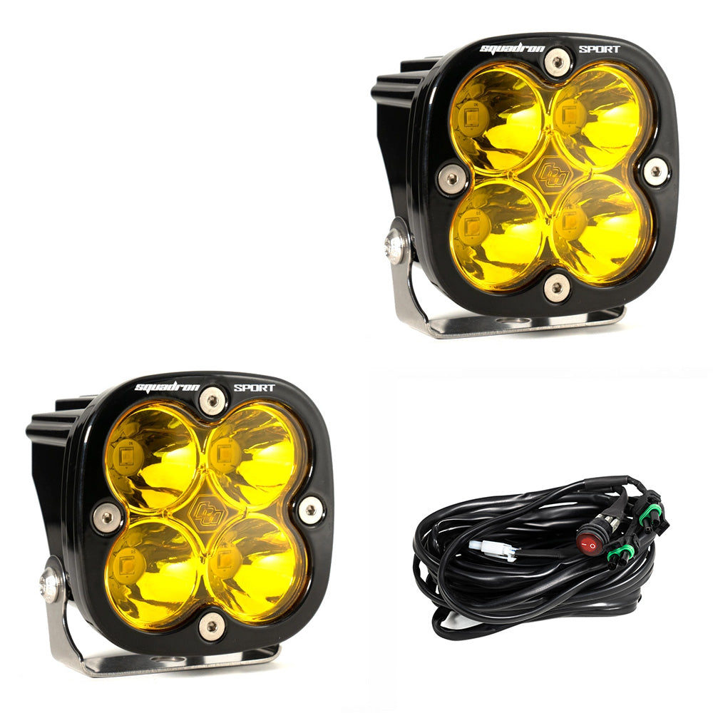 Baja Designs | Squadron Sport Black LED Auxiliary Light Pod Pair - Universal