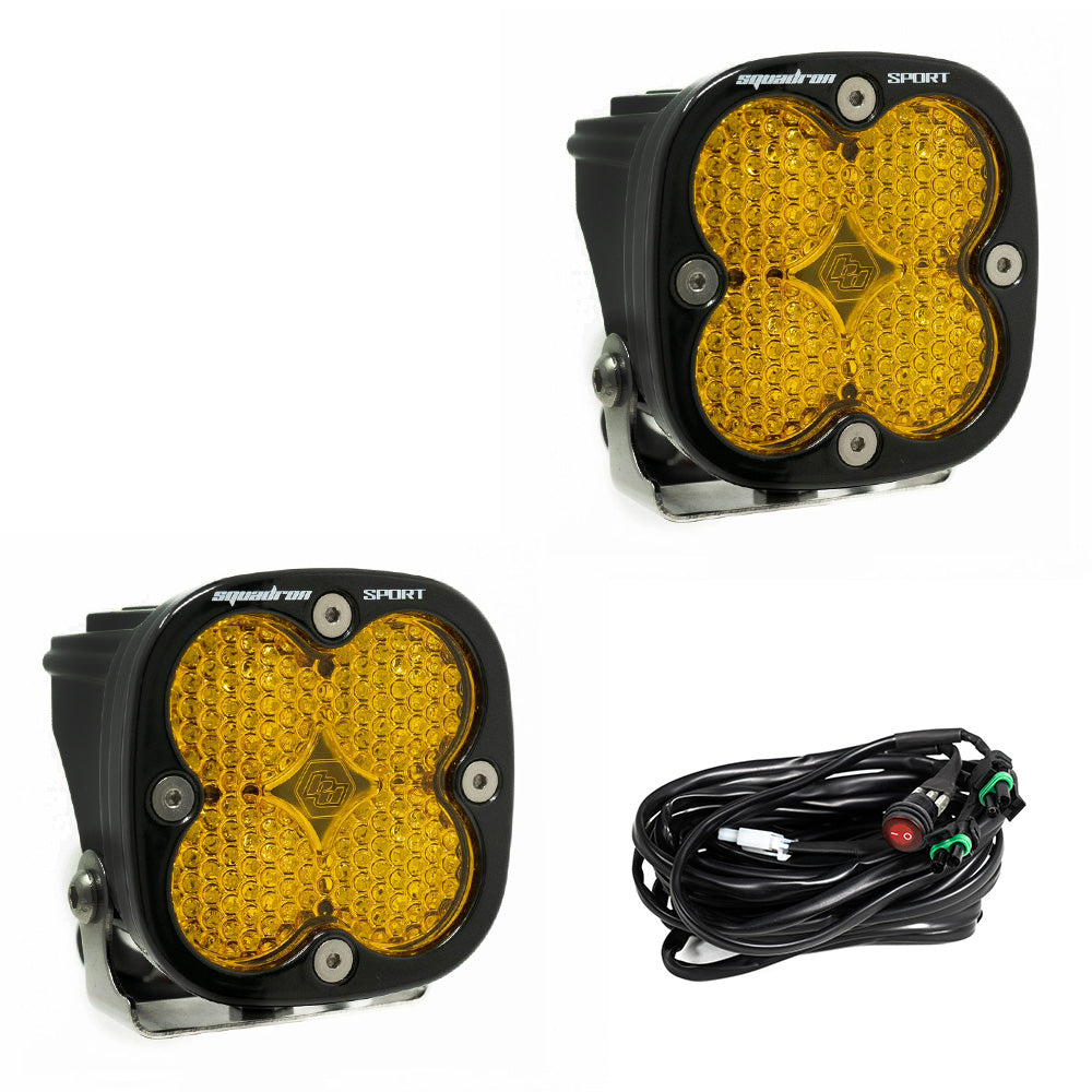 Baja Designs | Squadron Sport Black LED Auxiliary Light Pod Pair - Universal