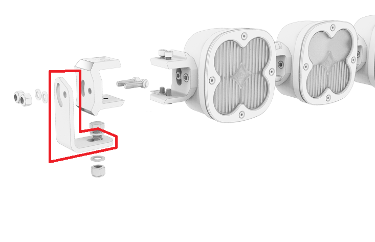 Baja Designs | Mounting Brackets for XL Linkable LED Light Bar - Universal