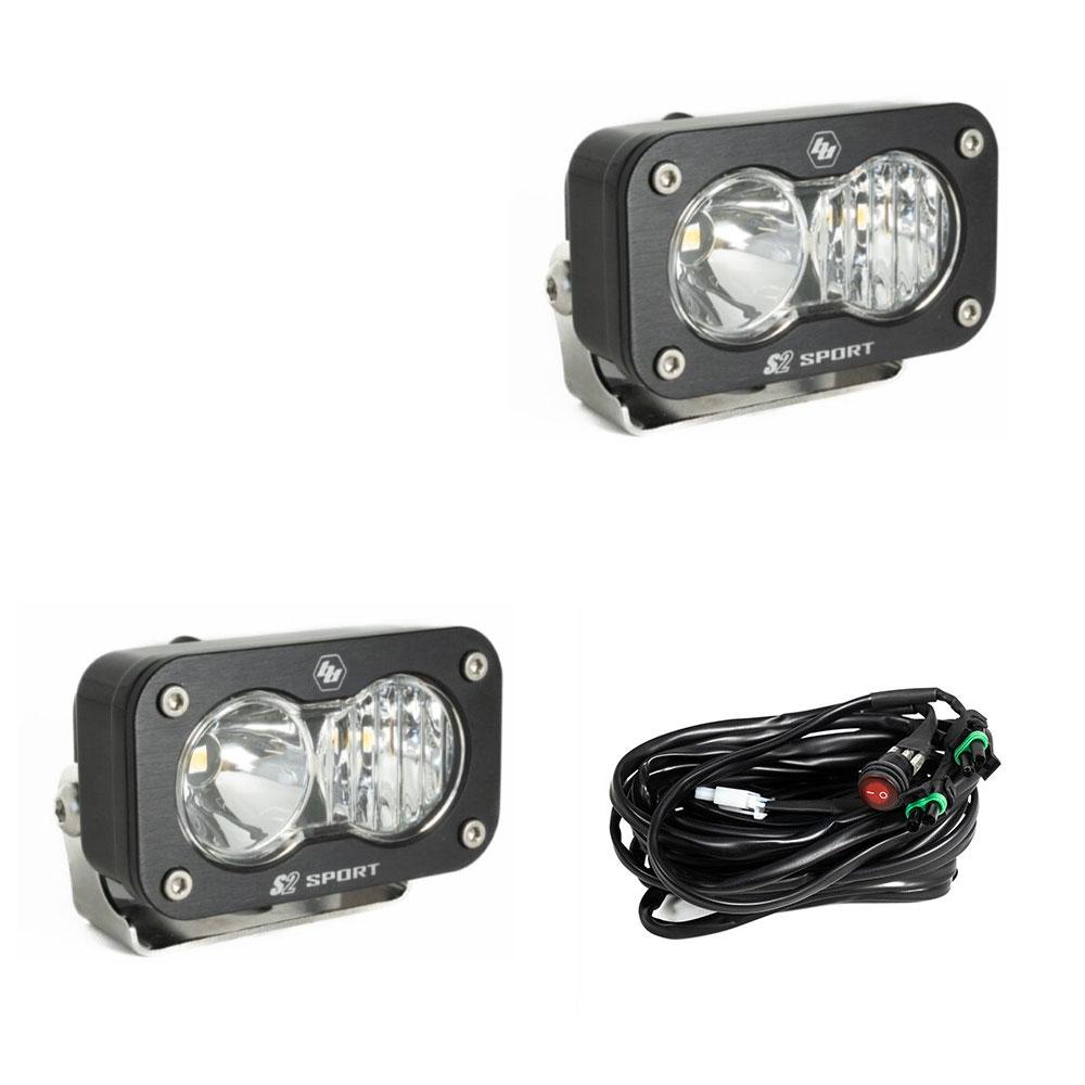 Baja Designs | S2 Sport Black LED Auxiliary Light Pod Pair - Universal