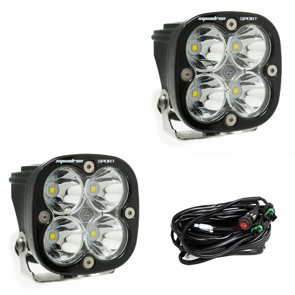 Baja Designs | Squadron Sport Black LED Auxiliary Light Pod Pair - Universal