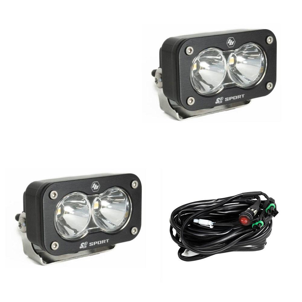 Baja Designs | S2 Sport Black LED Auxiliary Light Pod Pair - Universal