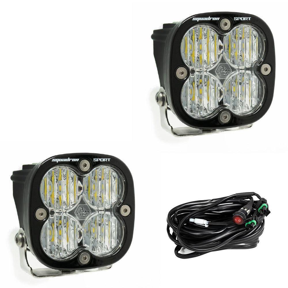 Baja Designs | Squadron Sport Black LED Auxiliary Light Pod Pair - Universal