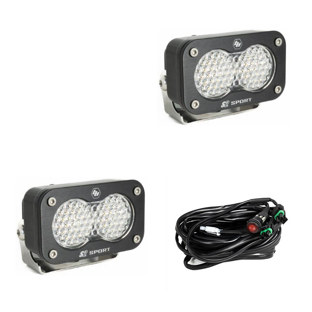 Baja Designs | S2 Sport Black LED Auxiliary Light Pod Pair - Universal