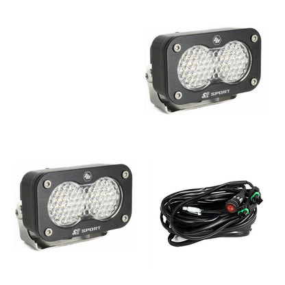 Baja Designs | S2 Sport Black LED Auxiliary Light Pod Pair - Universal