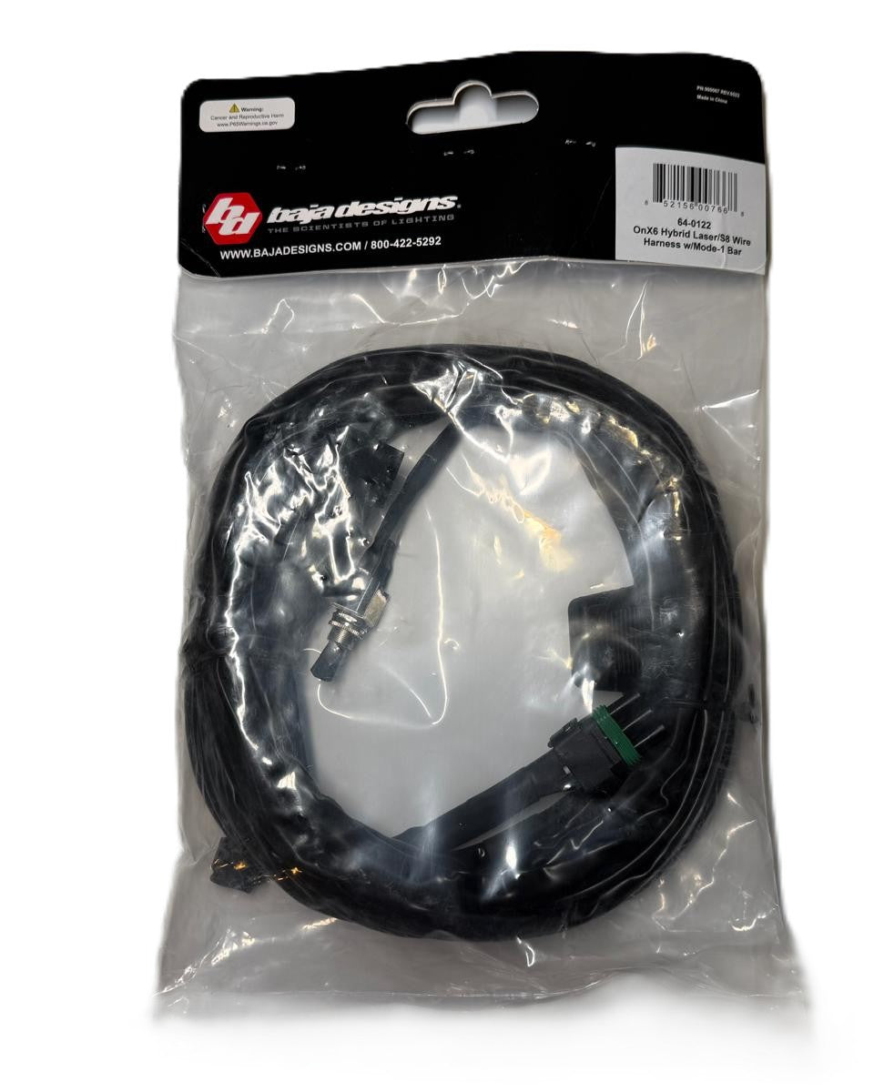 Baja Designs | Wiring Harness W/Mode Switch for 1 Light Bar (OnX6/Hybrid/Laser/S8)