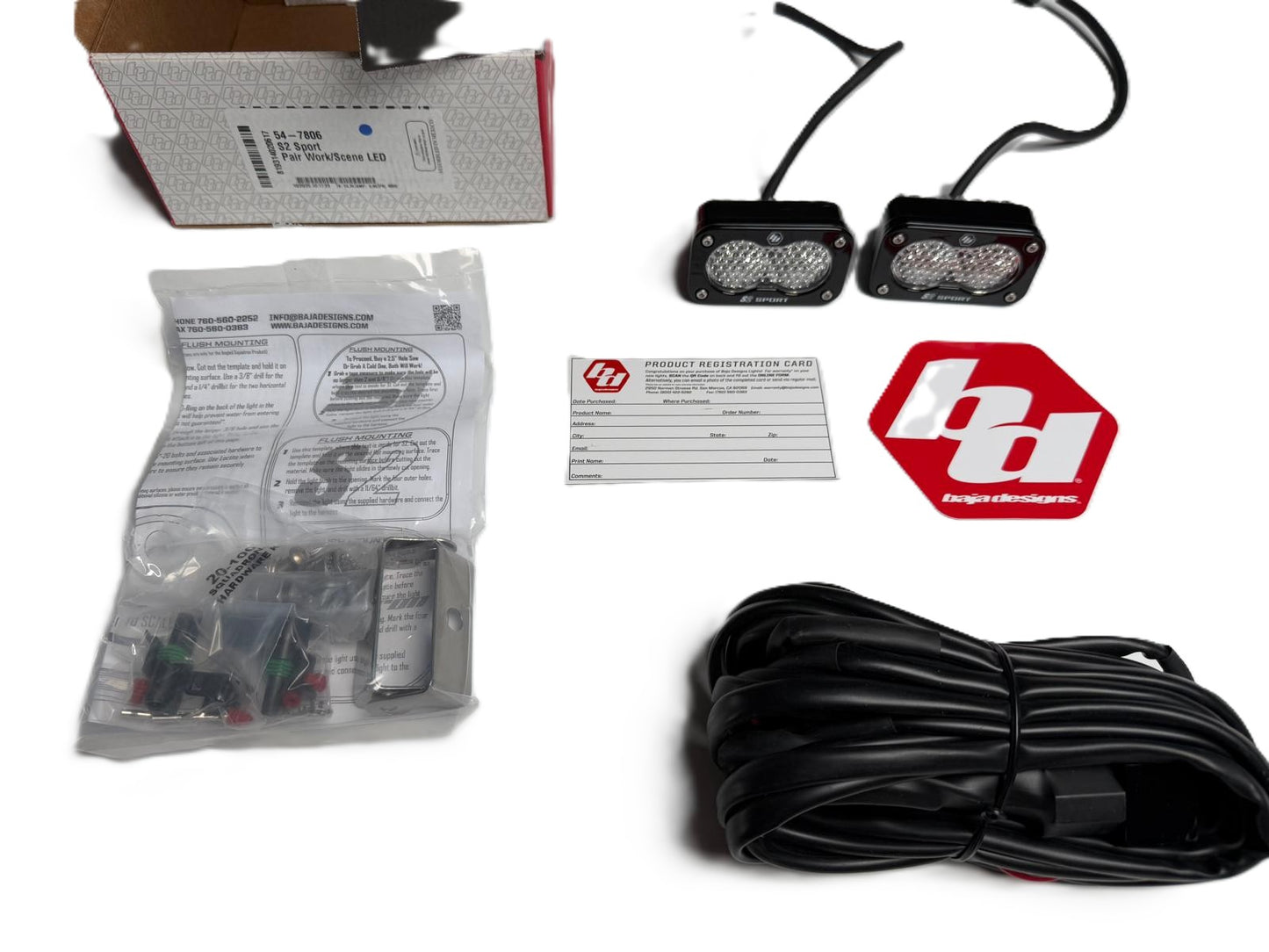 Baja Designs | S2 Sport Black LED Auxiliary Light Pod Pair - Universal