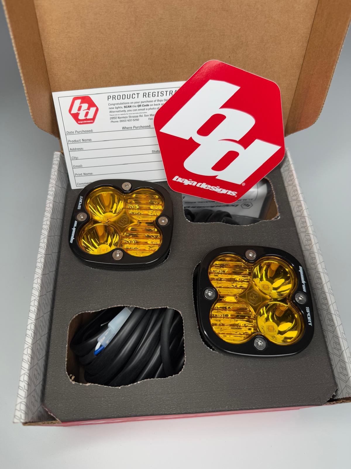 Baja Designs | Squadron Sport Black LED Auxiliary Light Pod Pair - Universal