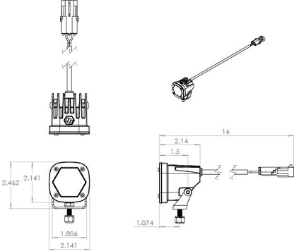 Baja Designs | S1 White LED Auxiliary Light Pod (Single) - Universal