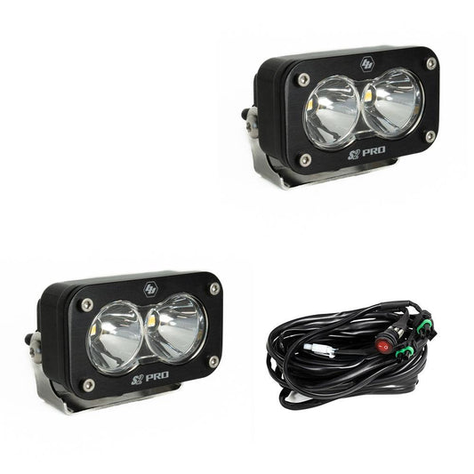 Baja Designs | S2 Pro Black LED Auxiliary Light Pod Pair - Universal