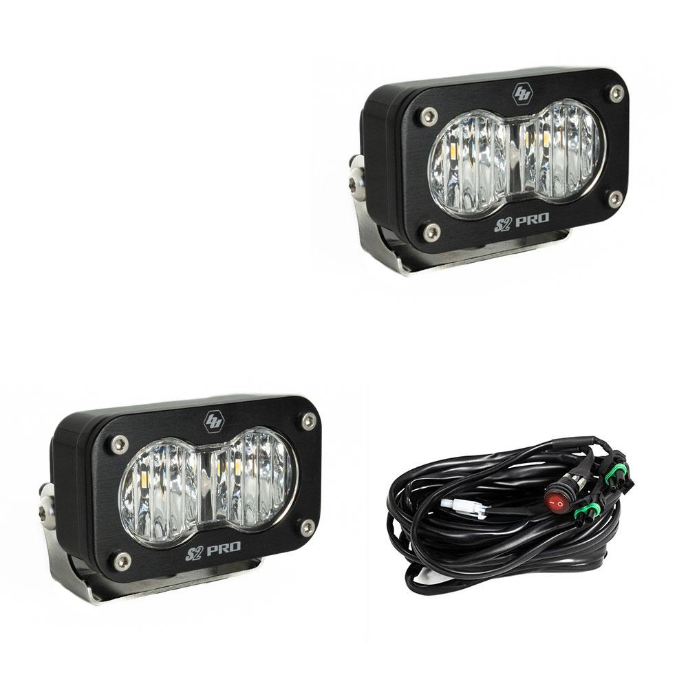 Baja Designs | S2 Pro Black LED Auxiliary Light Pod Pair - Universal