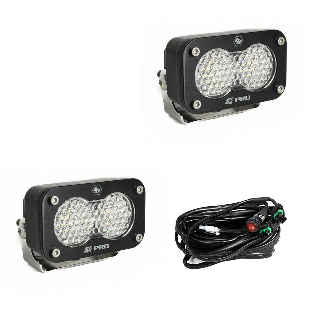 Baja Designs | S2 Pro Black LED Auxiliary Light Pod Pair - Universal