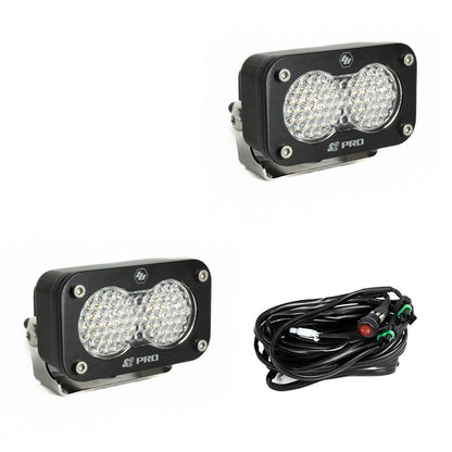 Baja Designs | S2 Pro Black LED Auxiliary Light Pod Pair - Universal