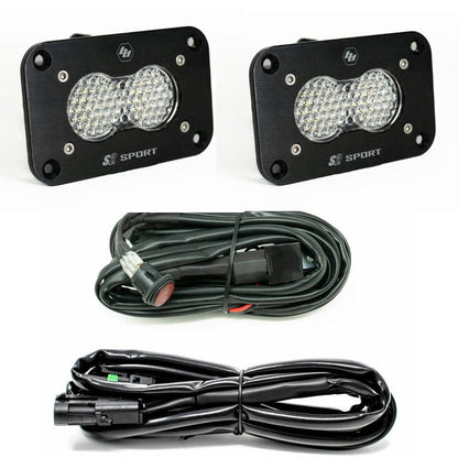 Baja Designs | S2 Sport Black (FLUSH MOUNT) LED Light Pod Reverse Kit - Universal