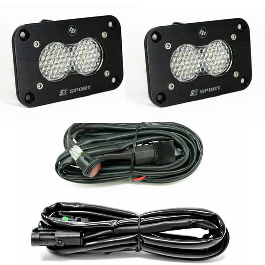Baja Designs | S2 Sport Black (FLUSH MOUNT) LED Light Pod Reverse Kit - Universal