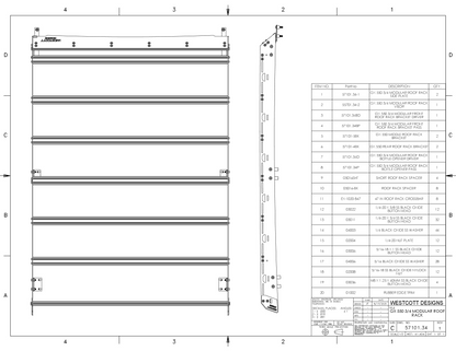 Westcott | 3/4 Roof Rack | GX550| Land Cruiser | 2024-Current