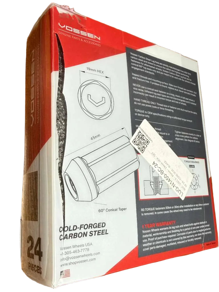 (Damaged Packaging) Vossen | Extended Thread Lug Nuts (Set of 24) [14x1.50]